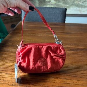 Kipling Vibrant Flame Wristlet NWT Burnt Orange